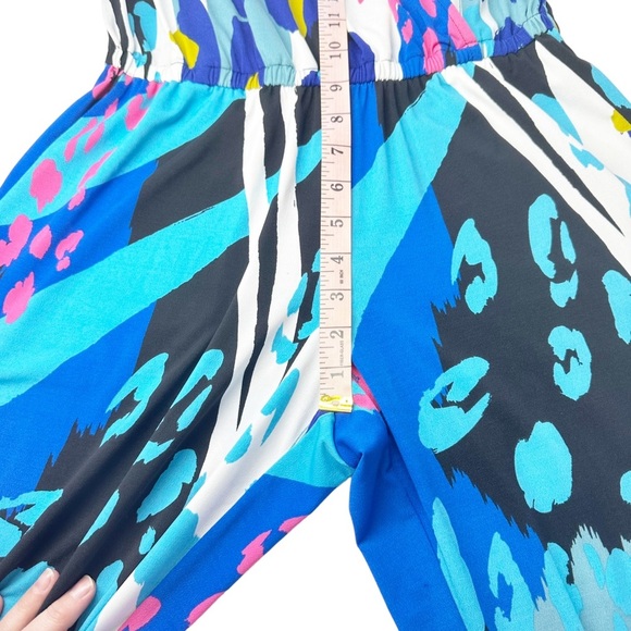 HALE BOB Multicolored Leopard Sleeveless Jumpsuit Mixed Print Colorful Wide Leg - Picture 15 of 16